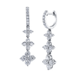 deBoulle Collection Fleur de Lis Earrings in White Gold