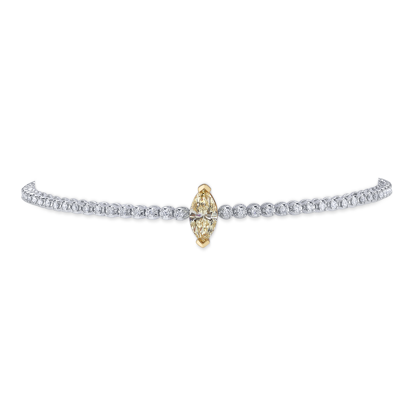 Diamond Bracelet with Marquis Center