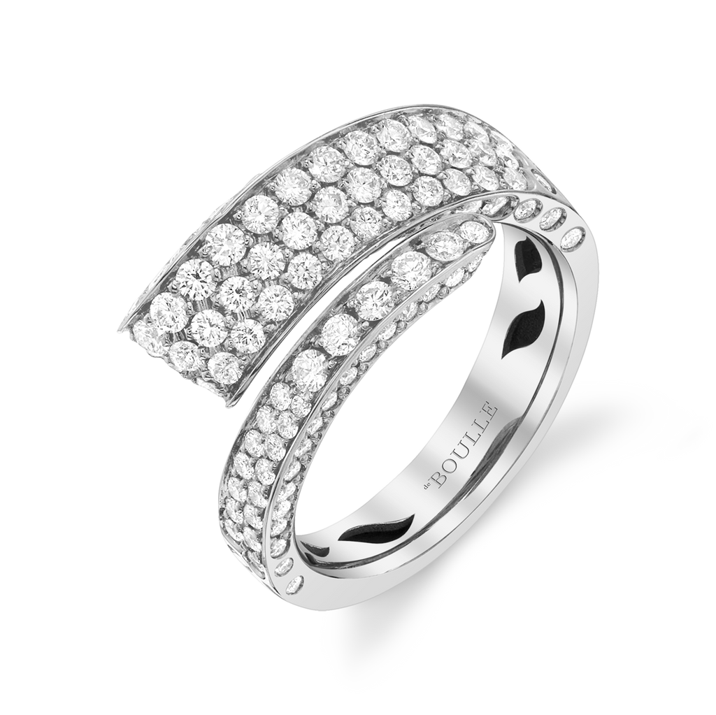 Bypass Ring in White Gold