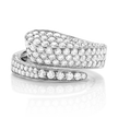 Bypass Ring in White Gold