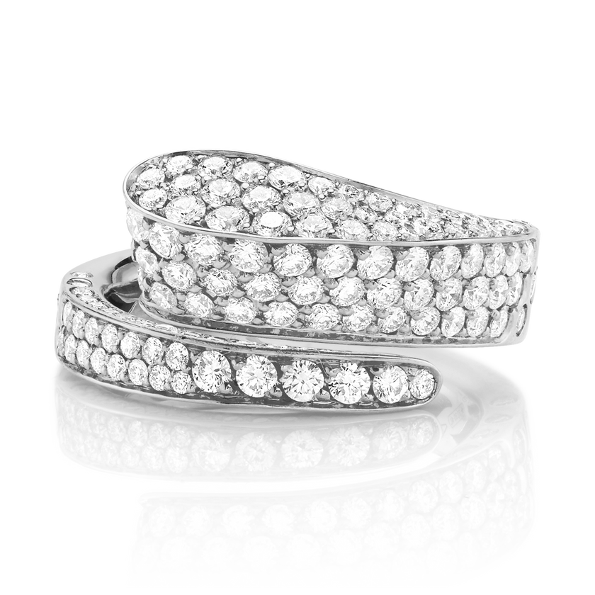 deBoulle Collection Bypass Ring in White Gold