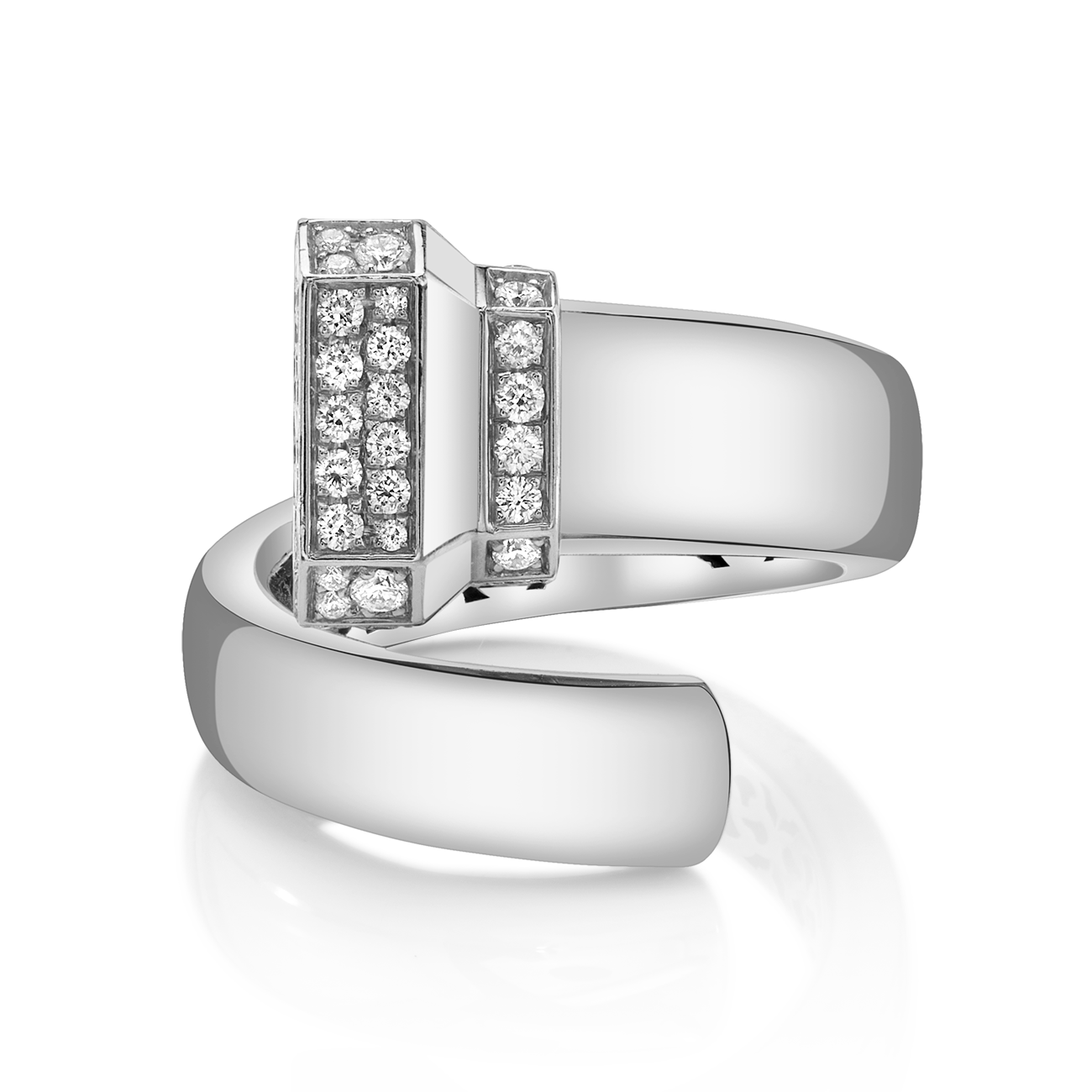 Signataire Open Ring White Gold