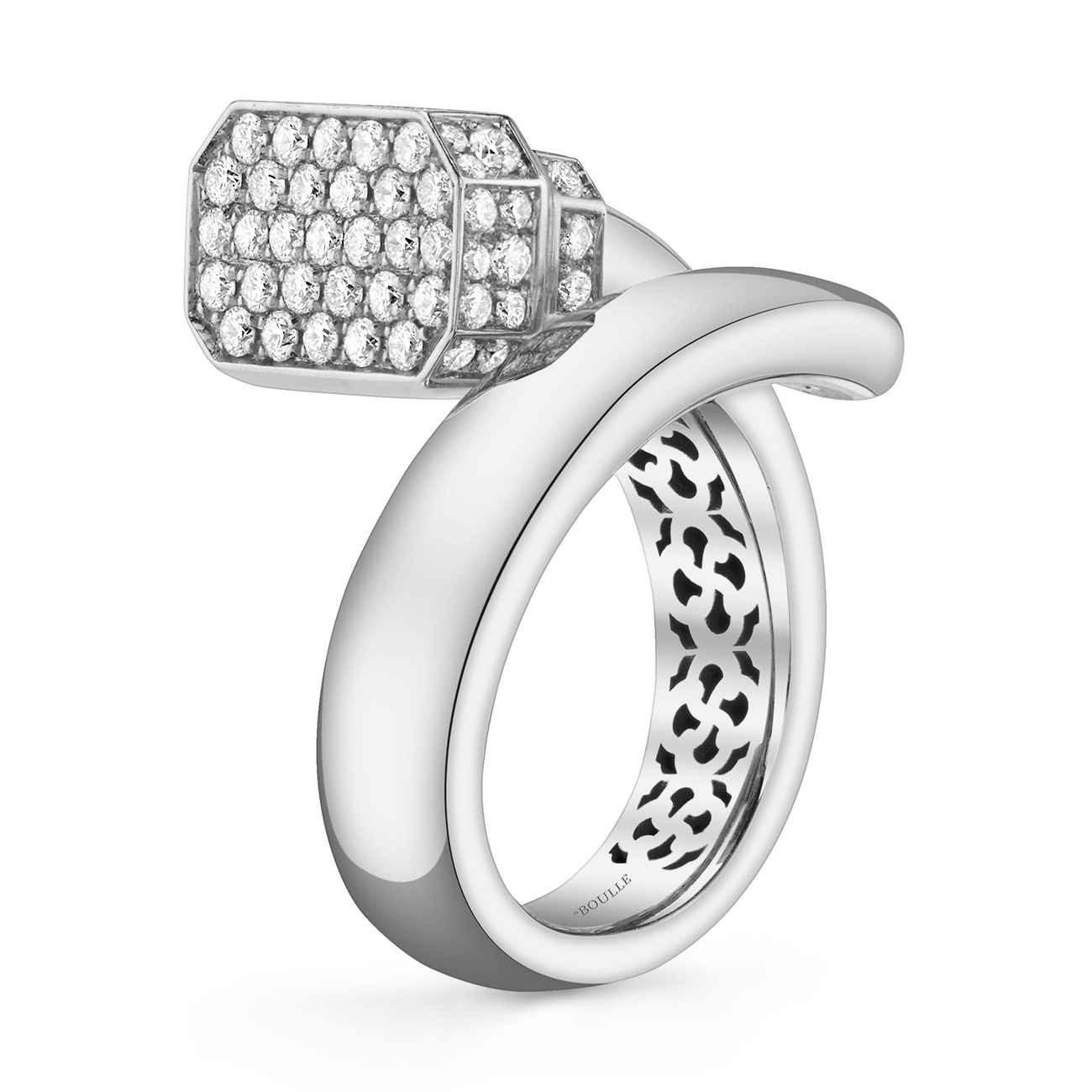 Signataire Open Ring White Gold