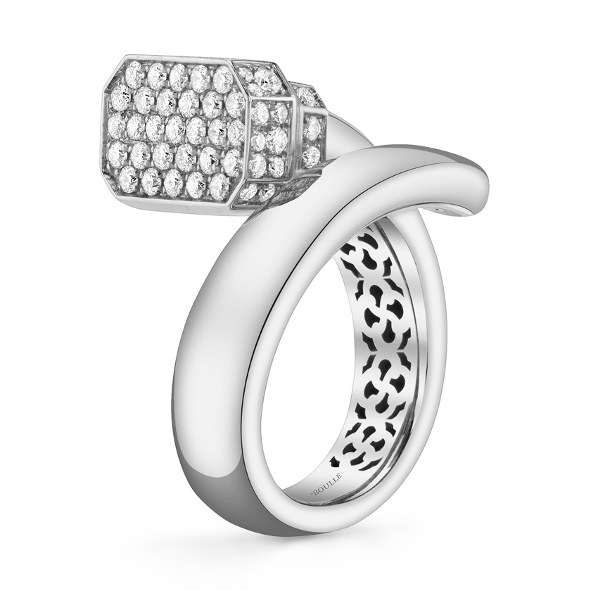 Signataire Open Ring White Gold