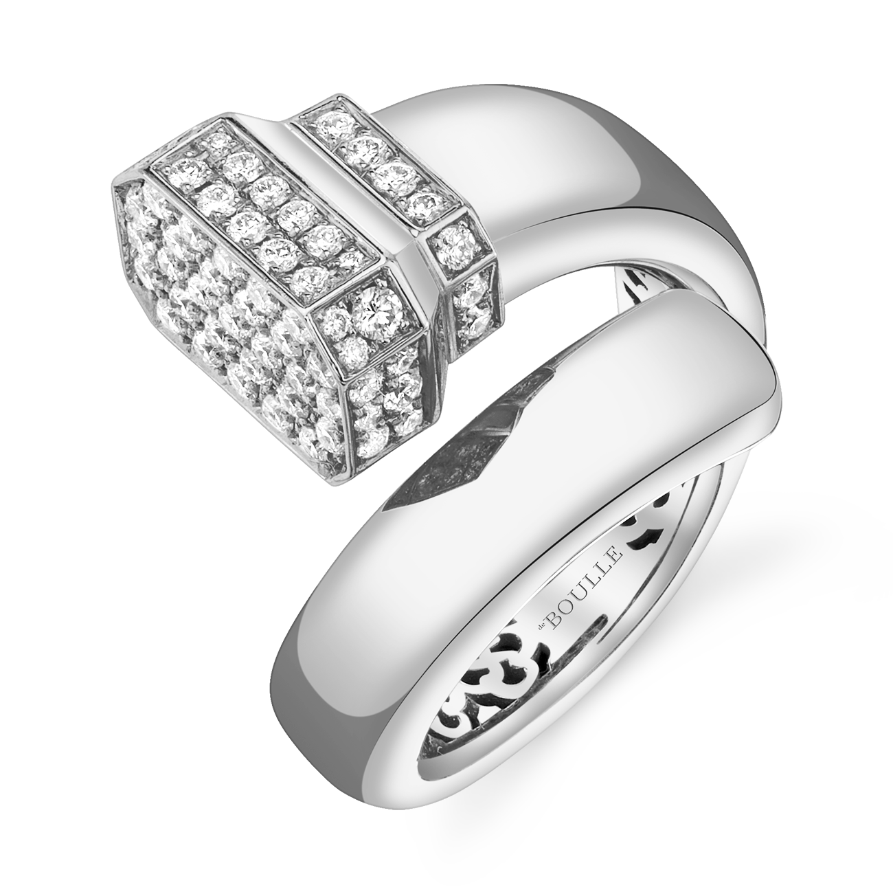 Signataire Open Ring White Gold