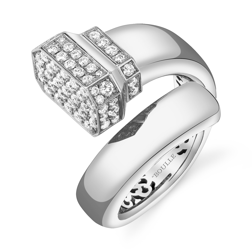 Signataire Open Ring White Gold