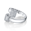 Signataire Open Bypass Ring White Gold