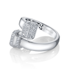 Signataire Open Bypass Ring White Gold