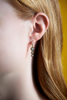 Emma Three Drop Earrings in Yellow and White Gold