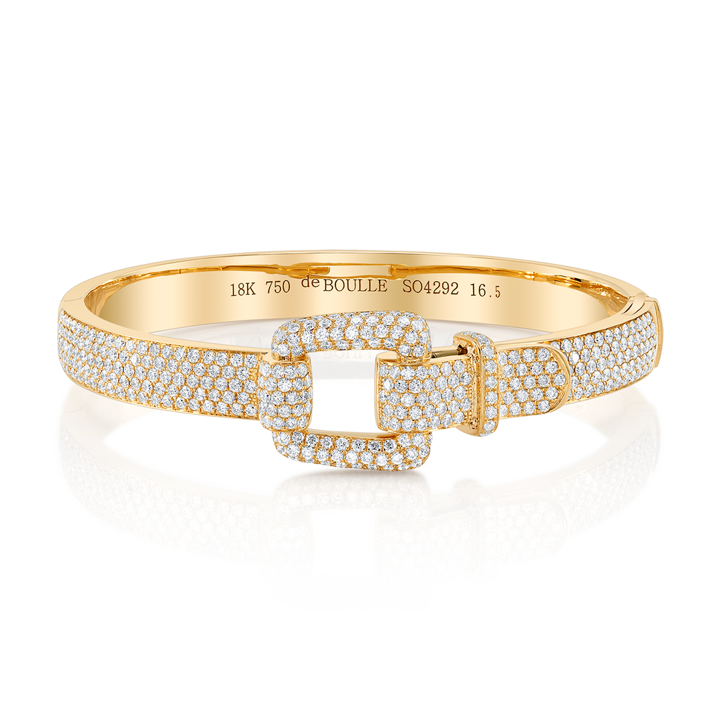 deBoulle Collection Belt Buckle Bangle in Yellow Gold