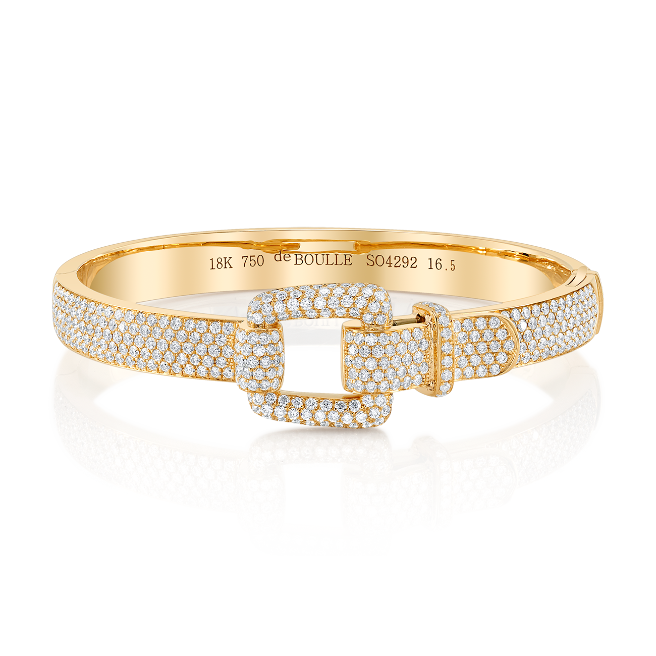 deBoulle Collection Belt Buckle Bangle in Yellow Gold