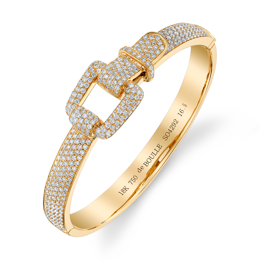 deBoulle Collection Belt Buckle Bangle in Yellow Gold
