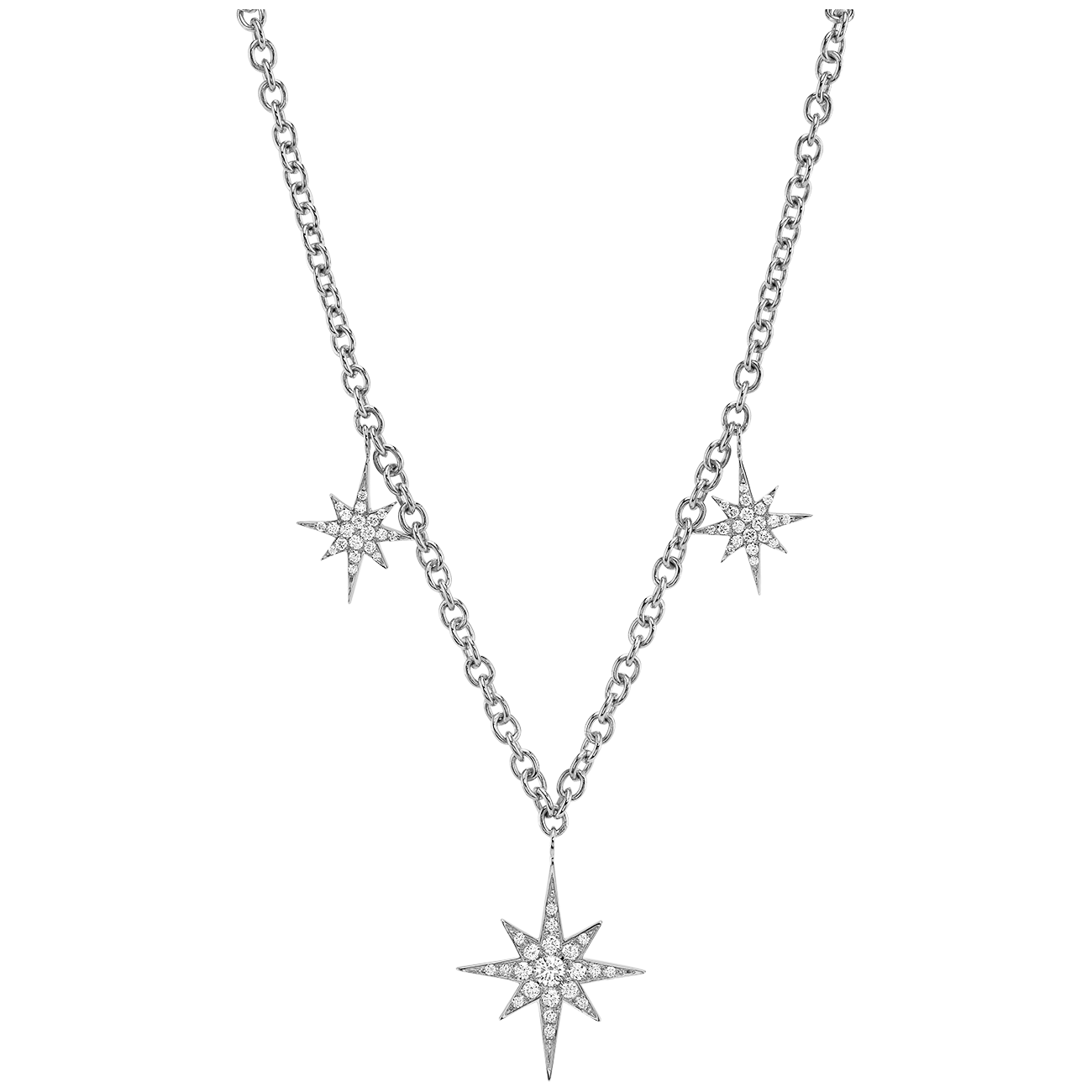 Petite Constellation Necklace in White Gold