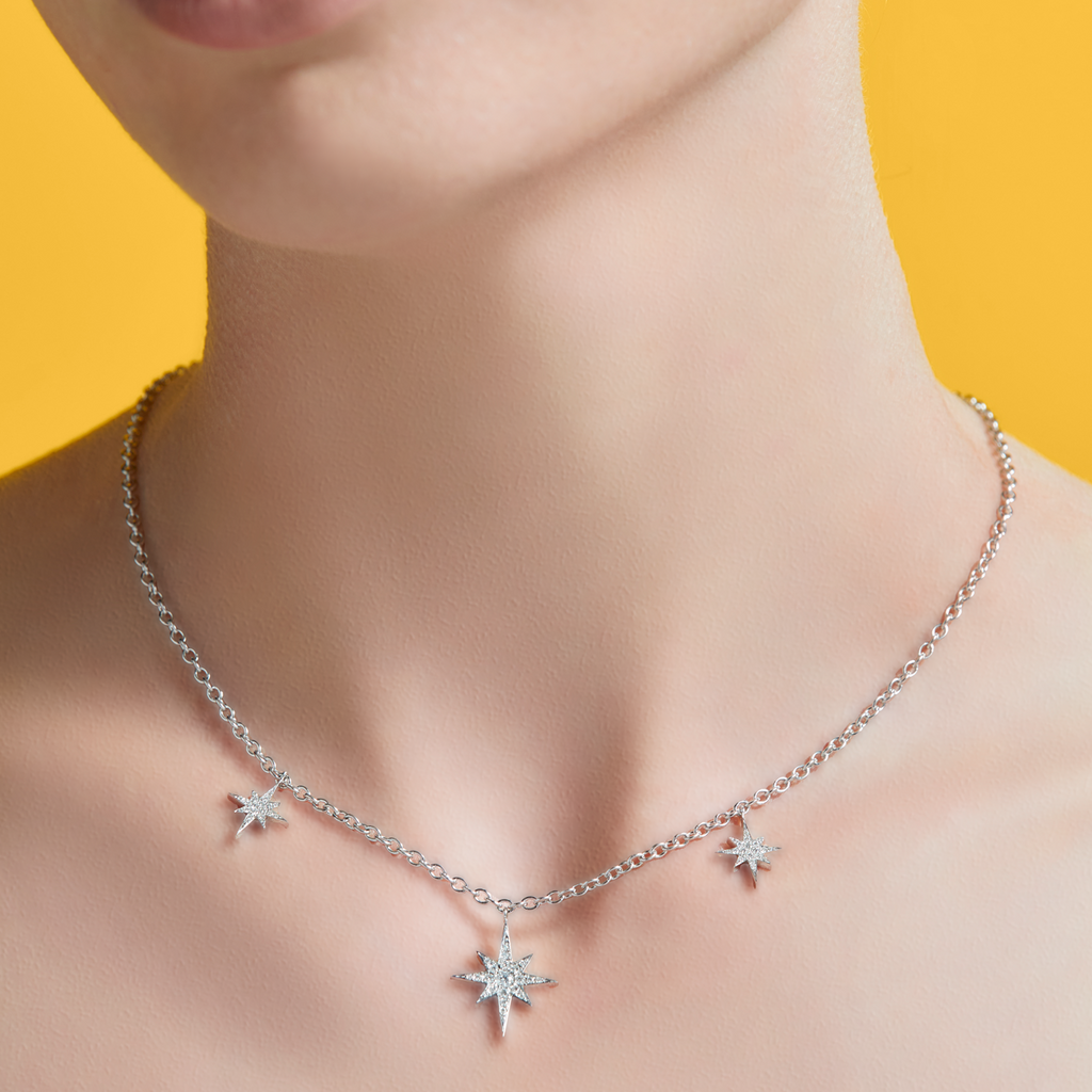 deBoulle Collection Petite Constellation Necklace in White Gold