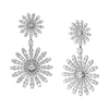 deBoulle Collection Daisy Double Drop Earrings in White Gold