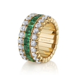 deBoulle Collection Stretchy Eternity Band with Emeralds