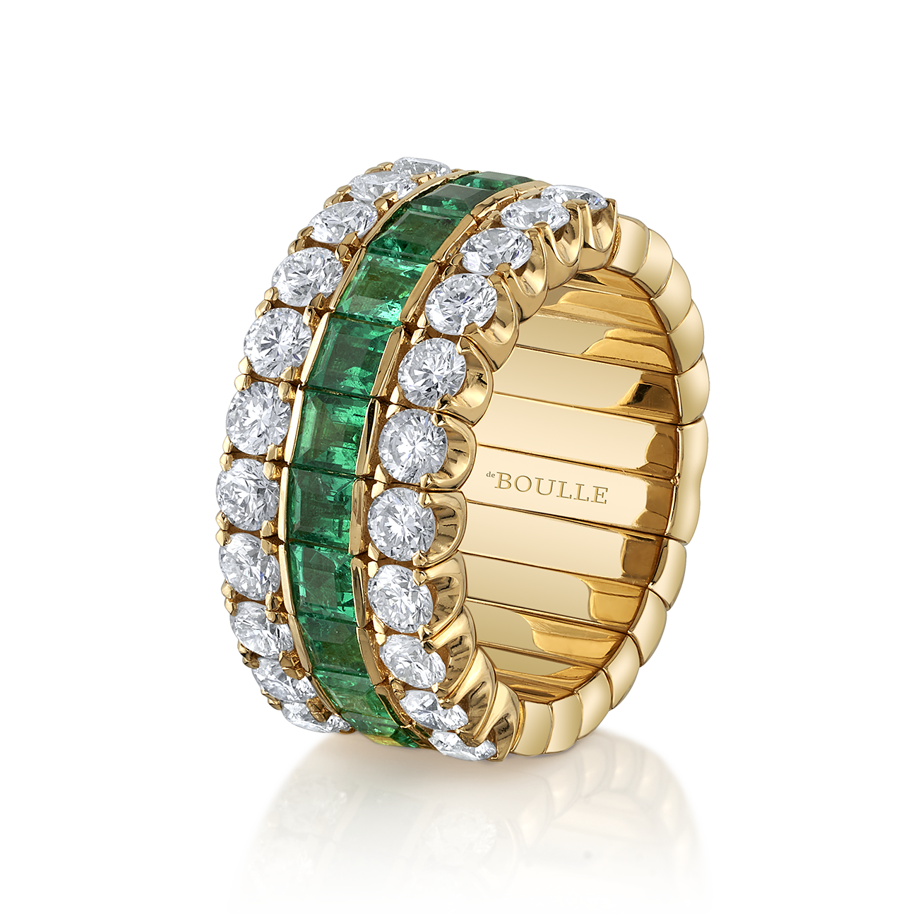 deBoulle Collection Stretchy Eternity Band with Emeralds