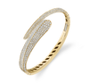 de Boulle Collection Diamond Bypass Bangle in Yellow Gold