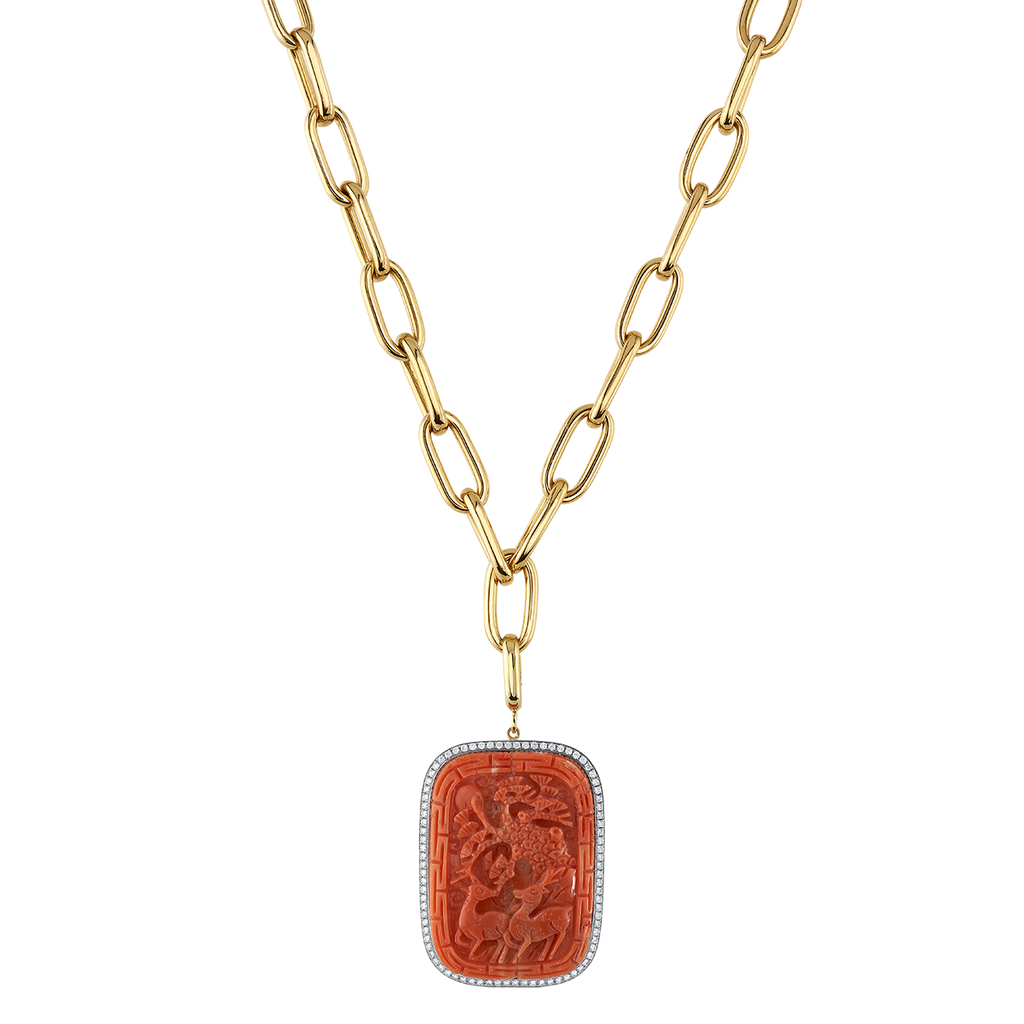 deBoulle Collection Hand-Carved Coral Pendant