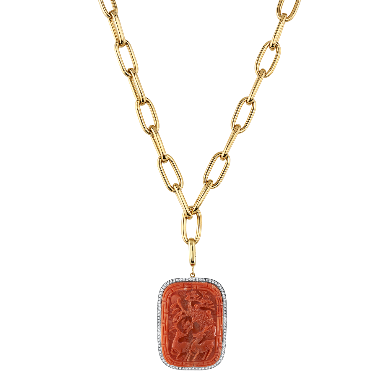 deBoulle Collection Hand-Carved Coral Pendant