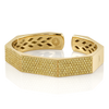 deBoulle Collection Octagonal Pavé Yellow Diamond Hinged Open Bangle Bracelet