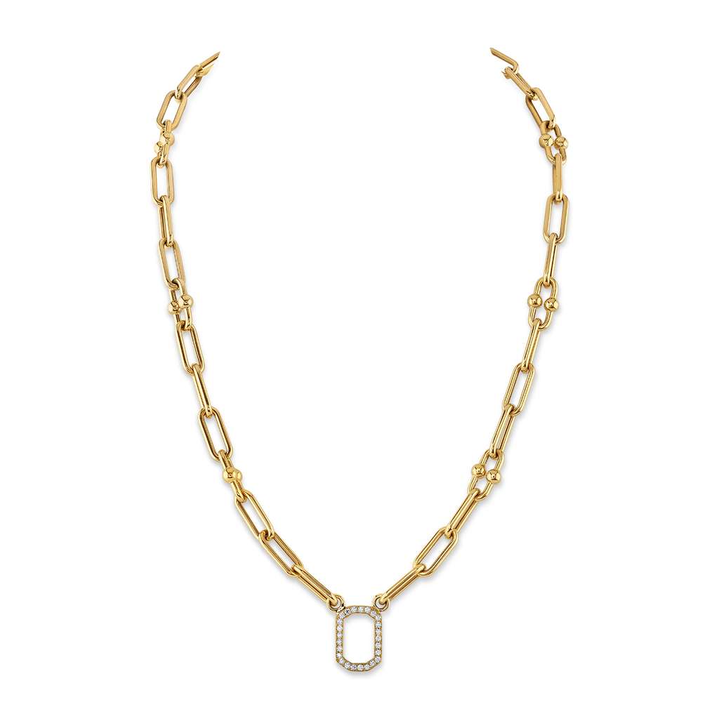 deBoulle Collection Chain Link Necklace in Yellow Gold