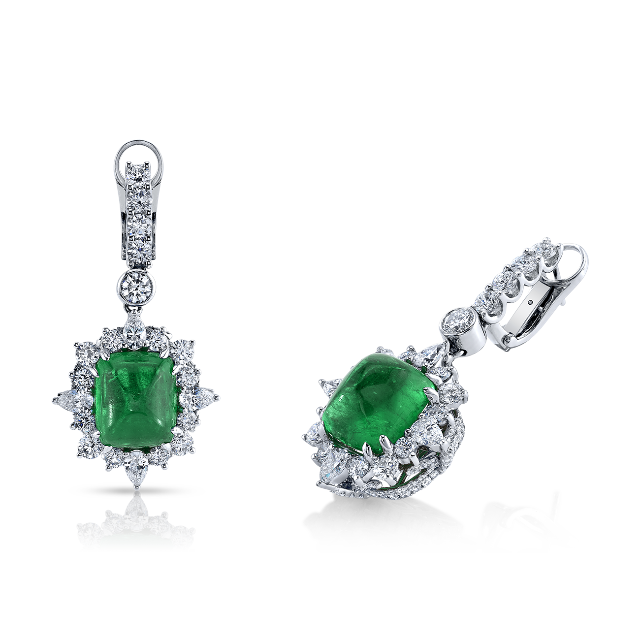 deBoulle High Jewelry Collection Emerald Drop Earrings