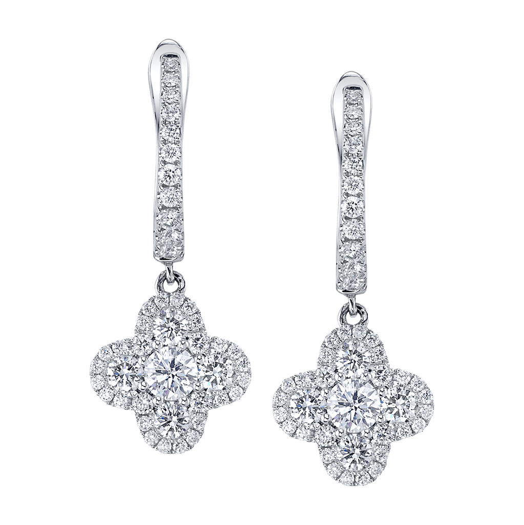 deBoulle Collection Clover Earrings with Diamonds