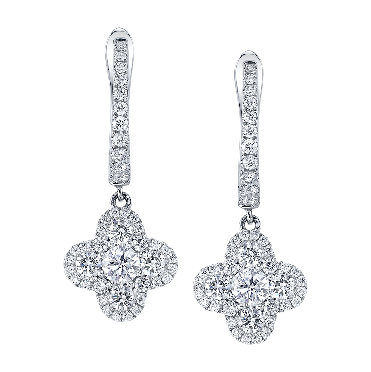 deBoulle Collection Clover Earrings with Diamonds