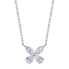 deBoulle Collection Diamond Butterfly Pendant in White Gold