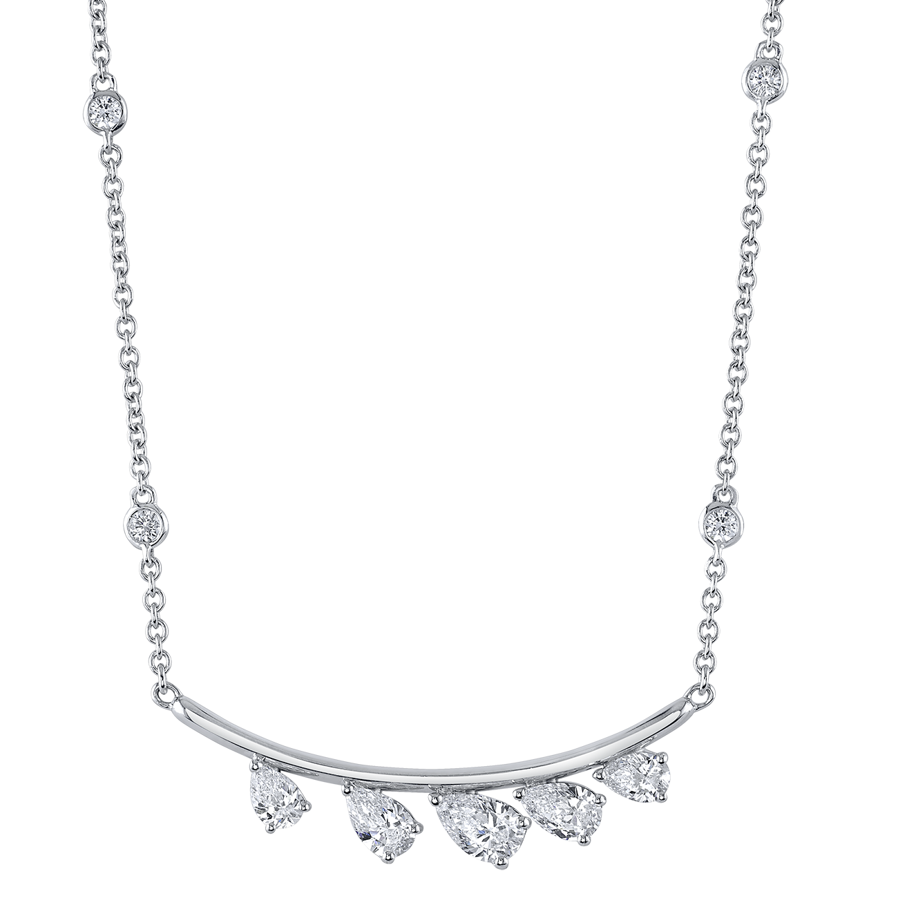 deBoulle Collection Curved Diamond Necklace