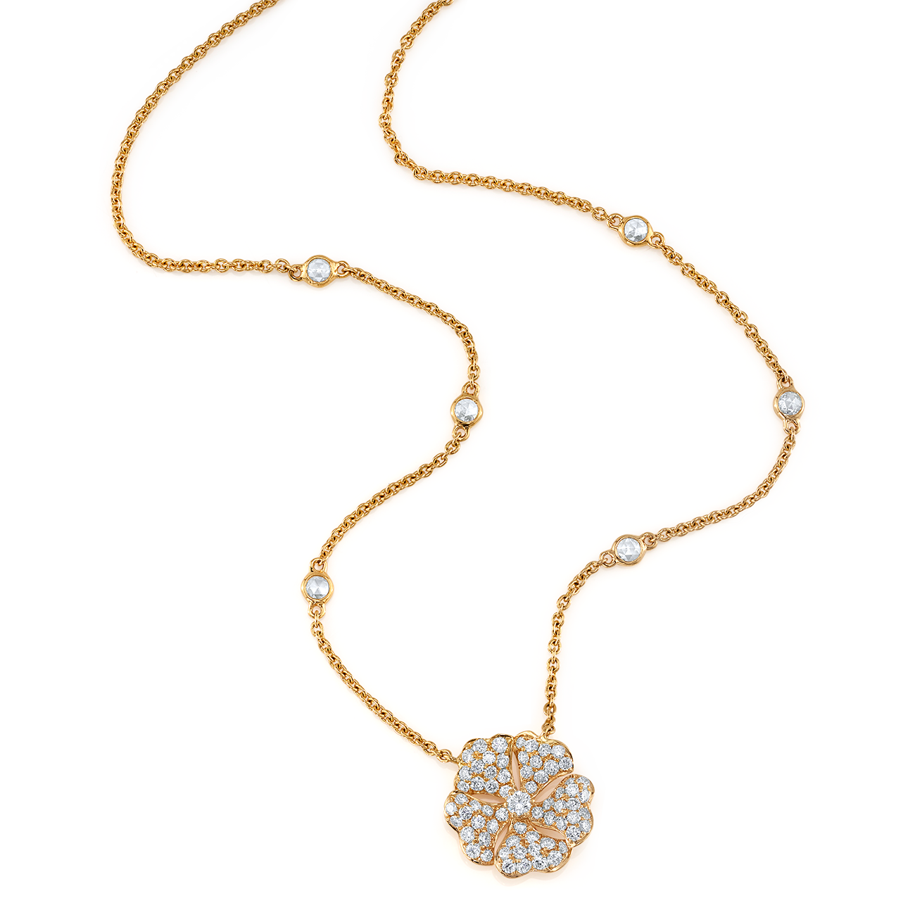 deBoulle Collection Blossom Pendant in Yellow Gold