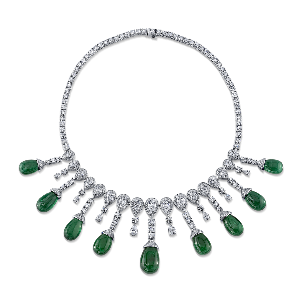 deBoulle High Jewelry Collection Emerald Drop Collar