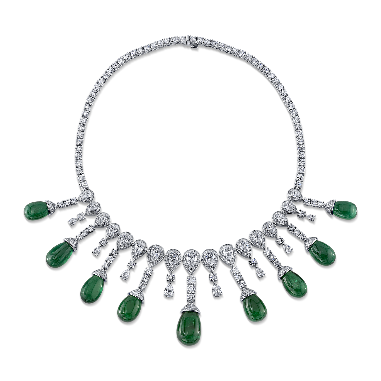 deBoulle High Jewelry Collection Emerald Drop Collar