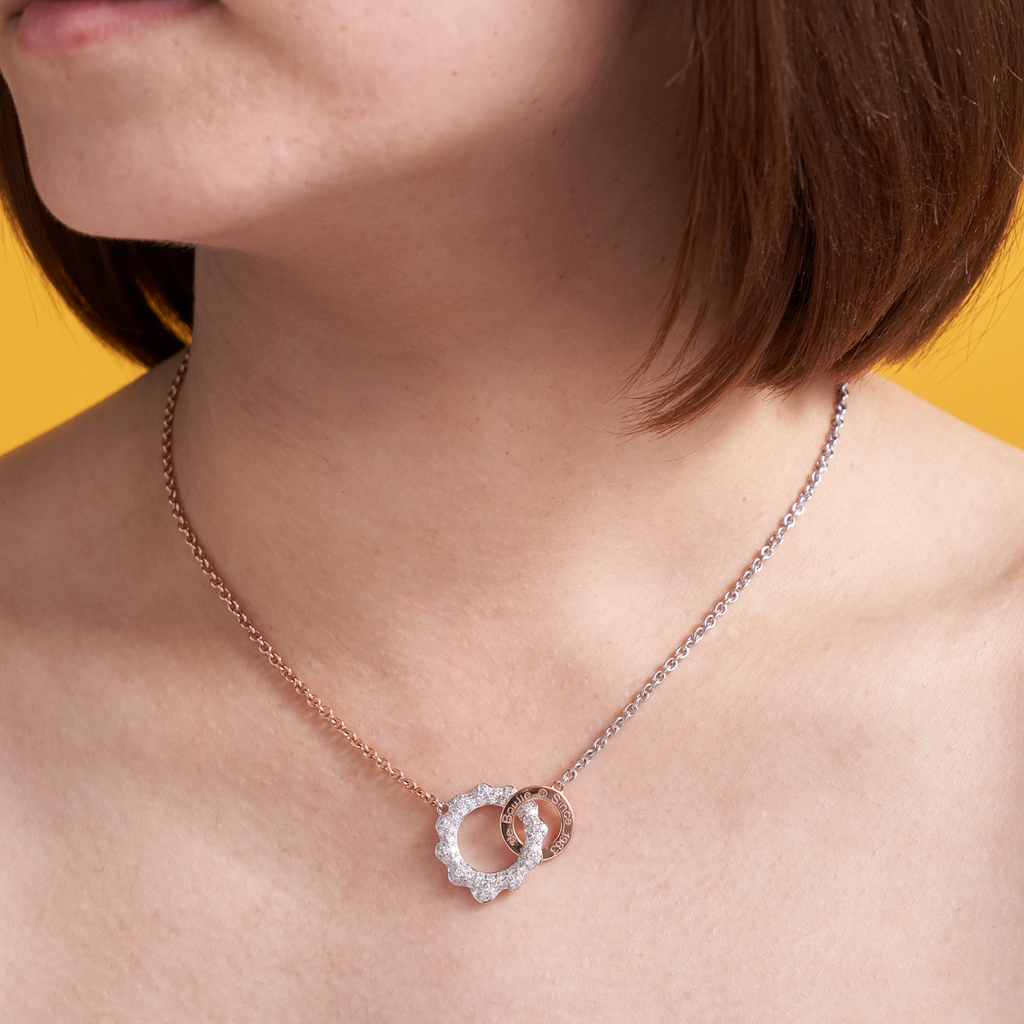 deBoulle Since 1983 Necklace in White and Rose Gold
