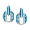 deBoulle Collection Diamond and Turquoise Earrings