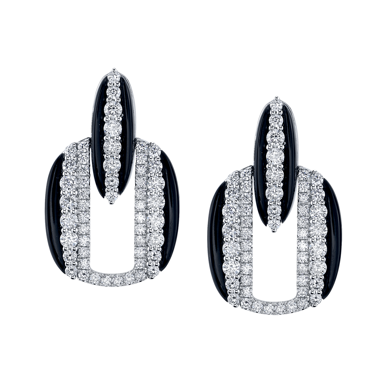 deBoulle Collection Diamond and Onyx Earrings