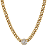 deBoulle Collection Curb Chain Choker with Diamond Center
