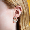 deBoulle Collection Snake Hoop Earrings in Yellow Gold