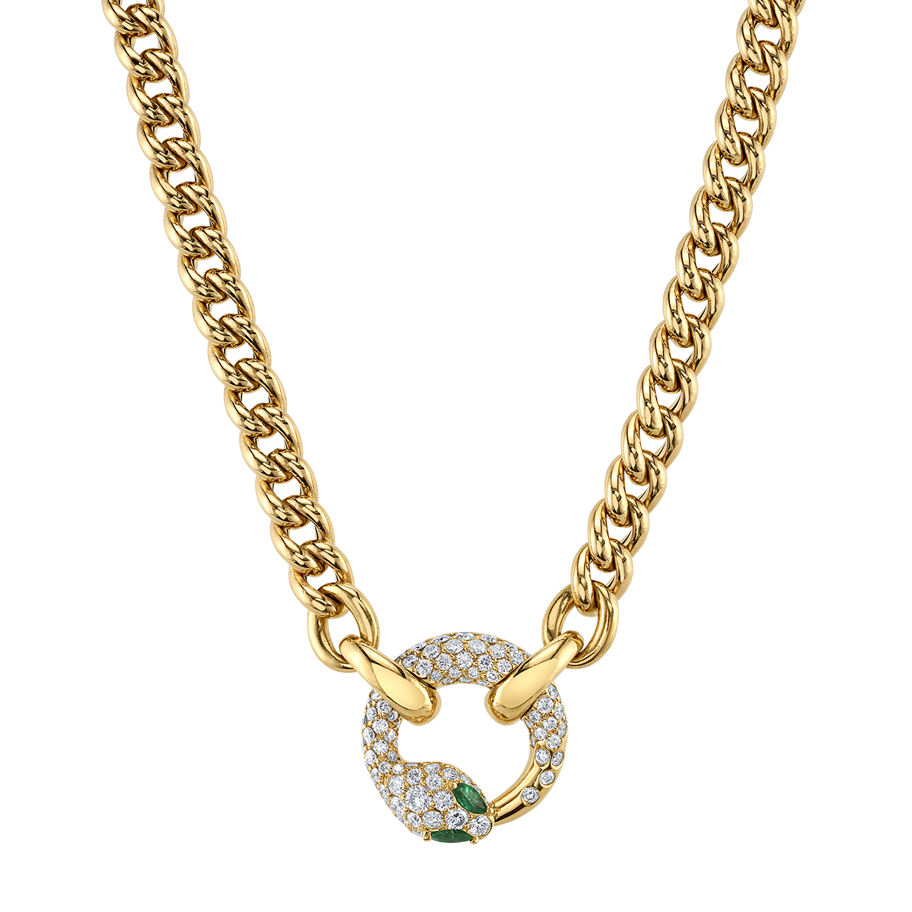 deBoulle Collection Snake Necklace in Yellow Gold