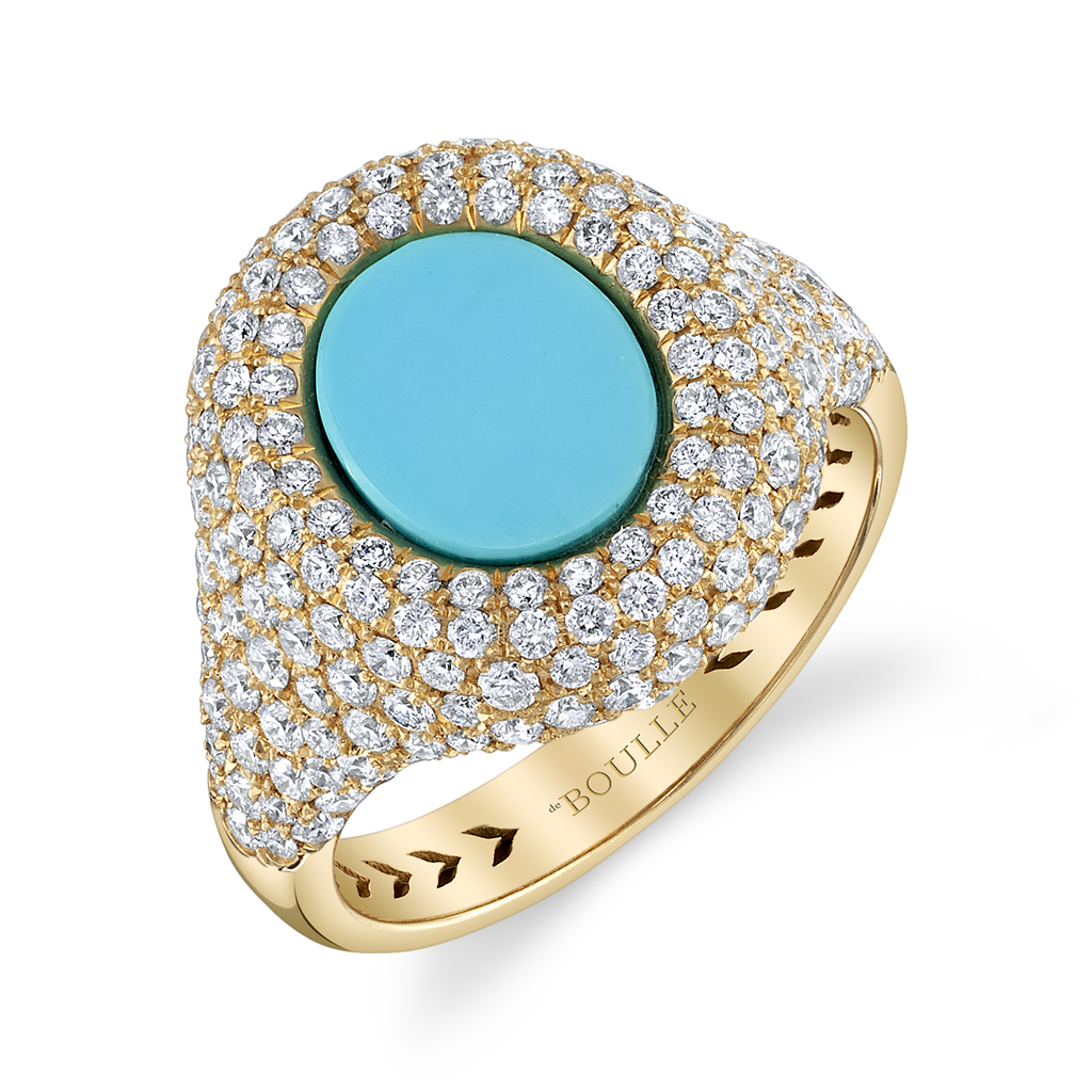 deBoulle Collection Turquoise Signet Ring