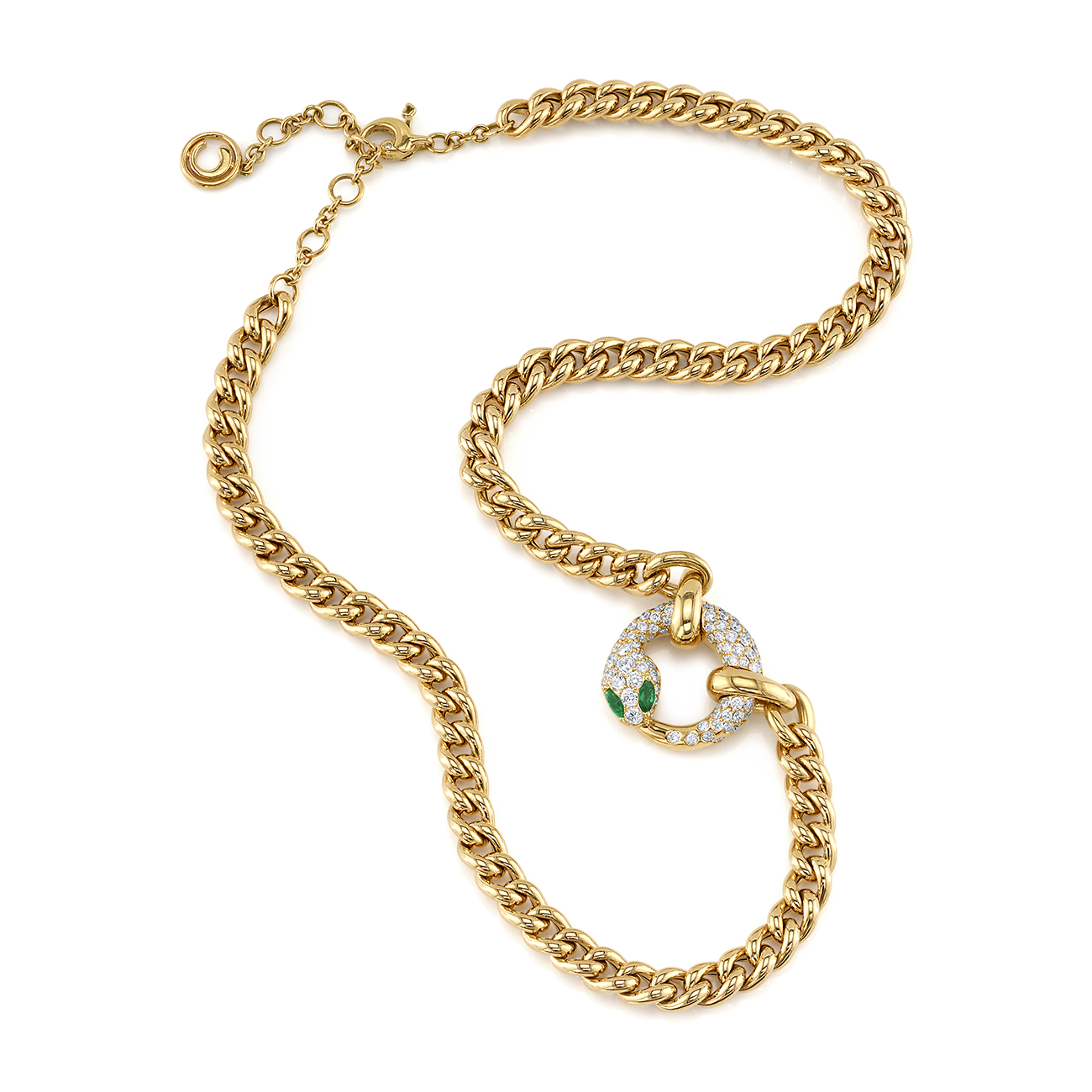 deBoulle Collection Snake Necklace in Yellow Gold