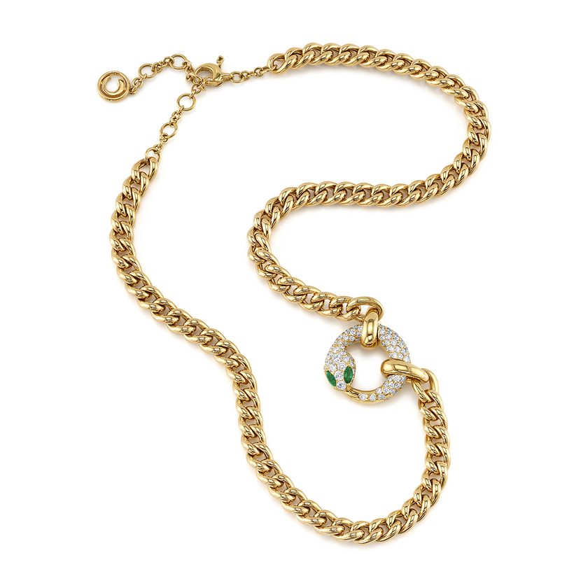 deBoulle Collection Snake Necklace in Yellow Gold