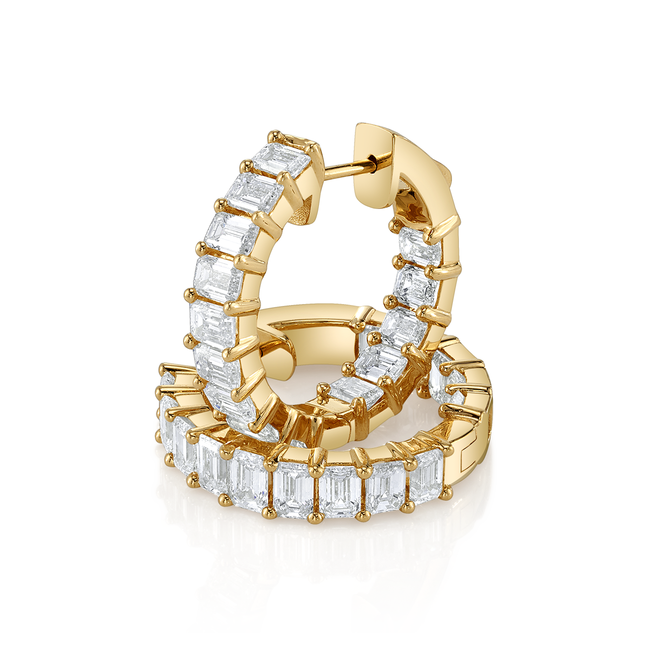 deBoulle Collection Asscher Diamond Hoops