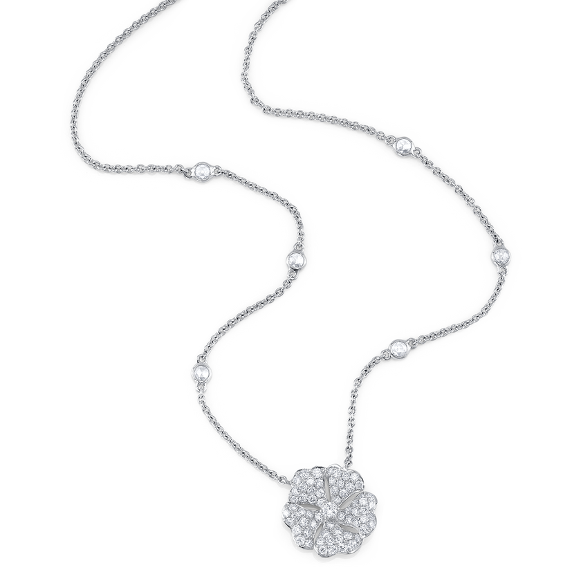 deBoulle Collection Blossom Pendant in White Gold