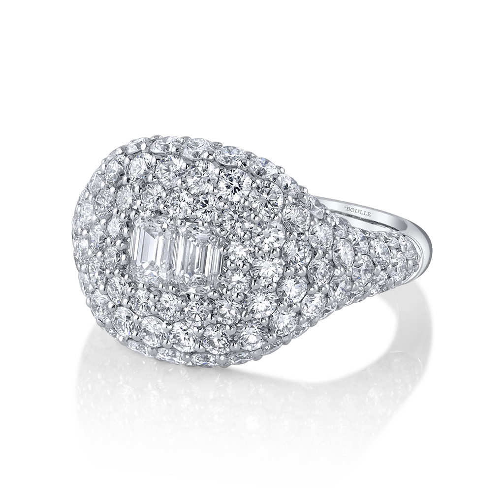 deBoulle Collection Pavé Domed Ring