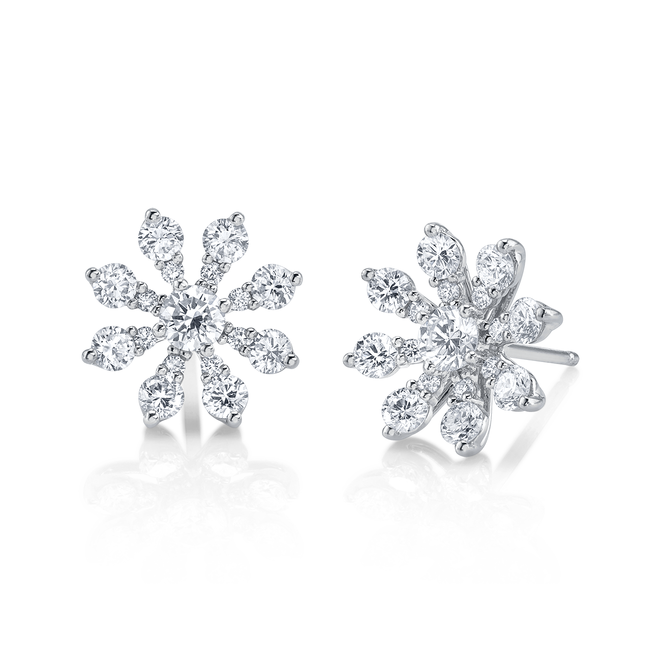 deBoulle Collection Bloom Earrings in White Gold