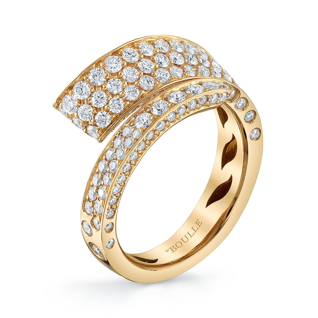 deBoulle Collection Bypass Ring in Yellow Gold