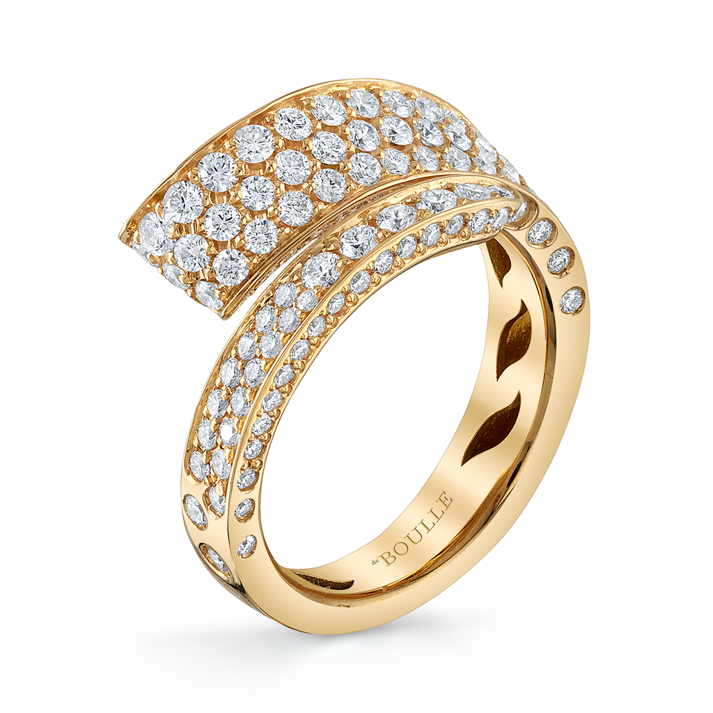 deBoulle Collection Bypass Ring in Yellow Gold
