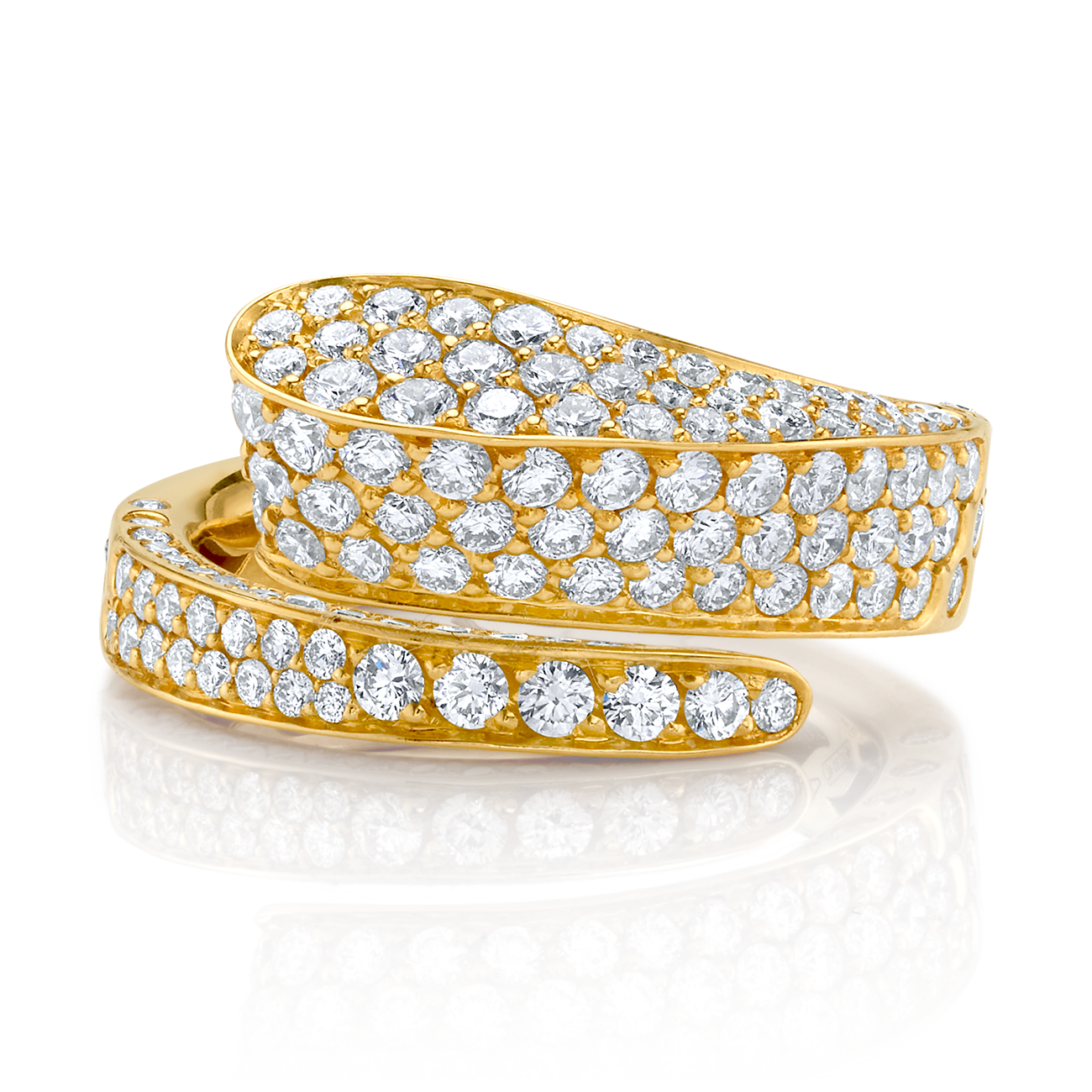 deBoulle Collection Bypass Ring in Yellow Gold